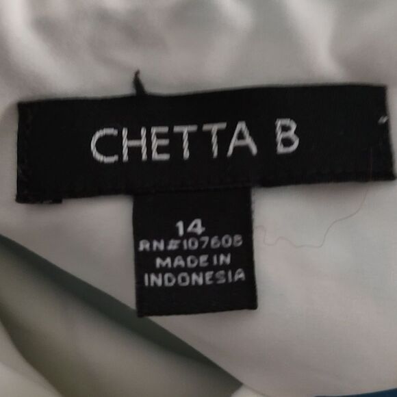 Chetta B sleeveless floral print dress Sz 14 - Picture 5 of 5